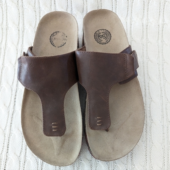 Espadrille Cork Platform Sandals 10 Brown Multi color Thong Sandal rainbow - Picture 3 of 12